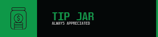 Modern Twitch panel for tipping