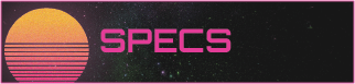 Synth Twitch panel listing stream setup and PC specs
