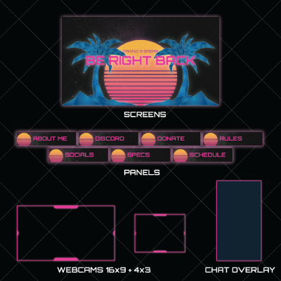 Free Synthwave Overlay Bundle